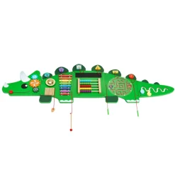 VEVOR Dinosaur Activity Wall Busy Board Panels, 11 Activities, Montessori Sensory Wall Toy for Kids 3-12 Years, Montessori Learning Activity Center, Ideal for Toddler Playroom Nursery Classroom