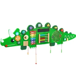 VEVOR Dinosaur Activity Wall Busy Board Panels, 11 Activities, Montessori Sensory Wall Toy for Kids 3-12 Years, Montessori Learning Activity Center, Ideal for Toddler Playroom Nursery Classroom