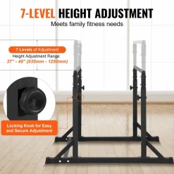 VEVOR Dip Bar, 800 lbs Capacity, Heave Duty Dip Stand Station with Adjustable Height, Fitness Workout Dip Bar Station Stabilizer Parallette Push Up Stand, Parallel Bars for Strength Training Home Gym