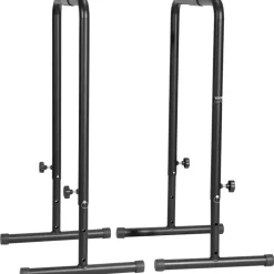 VEVOR Dip Bars, 440 lbs Capacity, Heave Duty Dip Stand Station with Adjustable Height, Fitness Workout Dip Bar Station Stabilizer Parallette Push Up Stand, Parallel Bars for Strength Training Home Gym