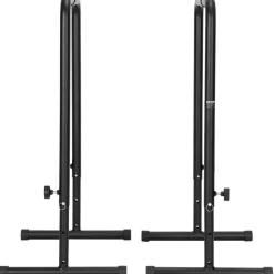 VEVOR Dip Bars, 440 lbs Capacity, Heave Duty Dip Stand Station with Adjustable Height, Fitness Workout Dip Bar Station Stabilizer Parallette Push Up Stand, Parallel Bars for Strength Training Home Gym