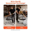 VEVOR Dirt Bike and Dual Sport Tire Changer, Fits for 16"-21" Wheels, 15/17/20/25 mm Axles, Heavy Duty Dirt Bike Tire Changing Tool Kit with Bead Breaker, Irons, Protective Sleeves, and Storage Bag