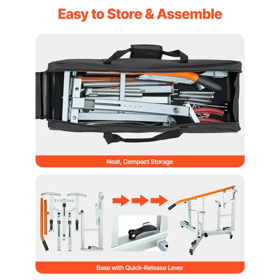 VEVOR Dirt Bike and Dual Sport Tire Changer, Fits for 16"-21" Wheels, 15/17/20/25 mm Axles, Heavy Duty Dirt Bike Tire Changing Tool Kit with Bead Breaker, Irons, Protective Sleeves, and Storage Bag