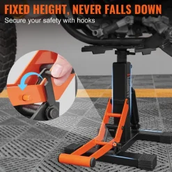 VEVOR Dirt Bike Lift Stand, Motorcycle Jack Lift Stand 440 lbs Capacity and Hydraulic Lift Operation, Adjustable Height Hoist Table, for Dirt Pit Bike Repair, Maintenance, Dirt Bike Accessories