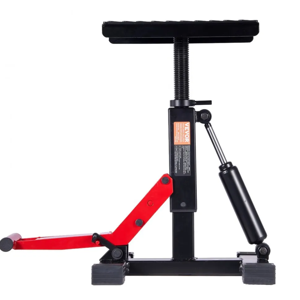 VEVOR Dirt Bike Lift Stand, Motorcycle Jack Lift Stand 1200lbs Capacity and Hydraulic Lift Operation, Hoist Table Adjustable Height 9.8"-18.3" for Dirtbike Repair, Maintenance, Dirt Bike Accessories