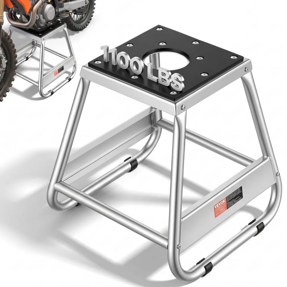 VEVOR Dirt Bike Stand, 1100 lbs Load Capacity Dirtbike Pit Stand, Universal Non-Slip Off-Road Steel Heavy Duty Dirtbike Maintenance Lift, Moto Box Stand for Motorcycle & Powersports Maintainence