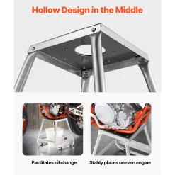 VEVOR Dirt Bike Stand, 1100 lbs Load Capacity Dirtbike Pit Stand, Universal Non-Slip Off-Road Steel Heavy Duty Dirtbike Maintenance Lift, Moto Box Stand for Motorcycle & Powersports Maintainence