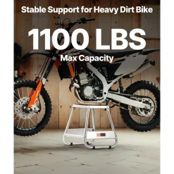 VEVOR Dirt Bike Stand, 1100 lbs Load Capacity Dirtbike Pit Stand, Universal Non-Slip Off-Road Steel Heavy Duty Dirtbike Maintenance Lift, Moto Box Stand for Motorcycle & Powersports Maintainence