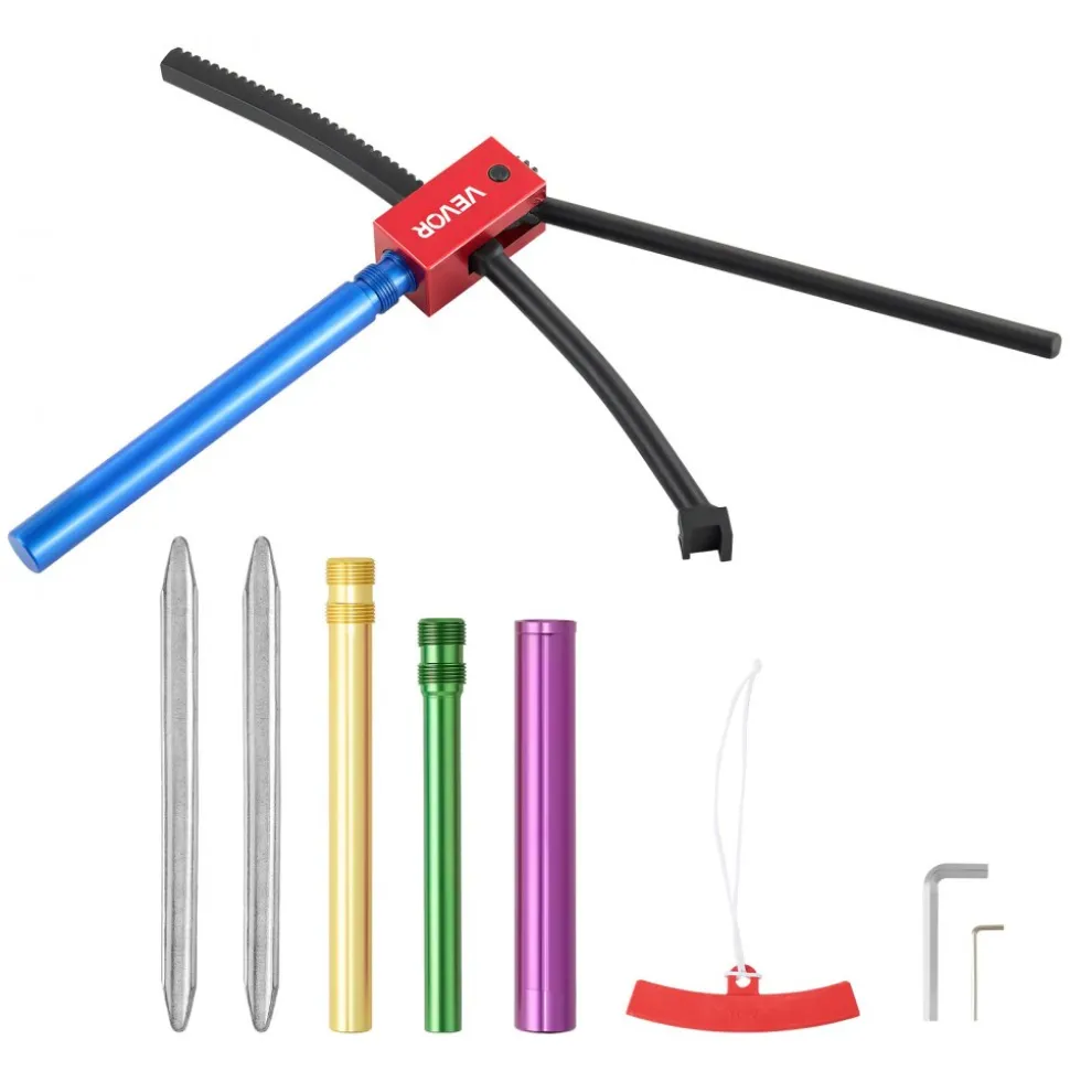 VEVOR Dirt Bike Tire Changing Tool Kit, Fits for Motocross Enduro 16"-21" Wheels, Includes 15-25 mm Axle Adapters, Dirt Bike Tire Changing Tools Compact Changer with 2 Irons and Protective Sleeve