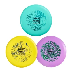 VEVOR Disc Golf Set, 3 Pack Disc Golf Starter Set, Beginners Flying Discs for Full-Body Strength Training, with Putter, Mid-Range, Driver for Outdoor Backyard, Lawn, Beach, and Park