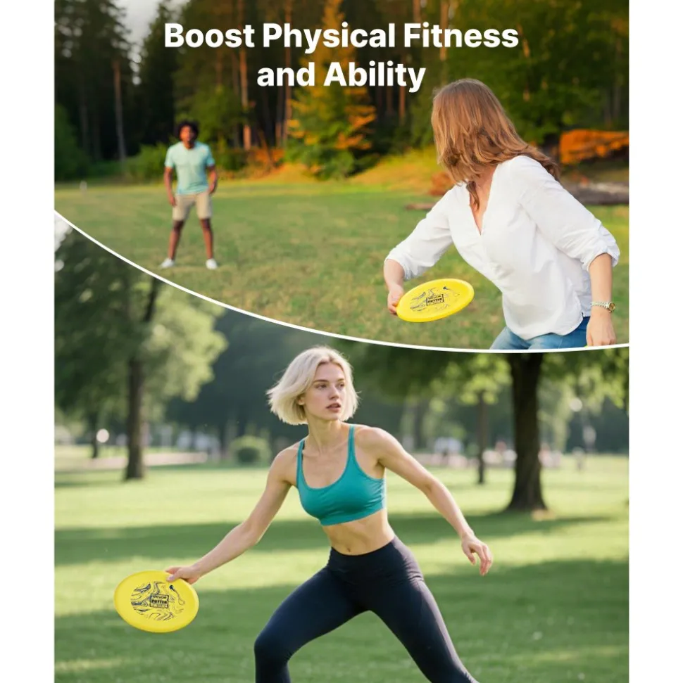 VEVOR Disc Golf Set, 3 Pack Disc Golf Starter Set, Beginners Flying Discs for Full-Body Strength Training, with Putter, Mid-Range, Driver for Outdoor Backyard, Lawn, Beach, and Park
