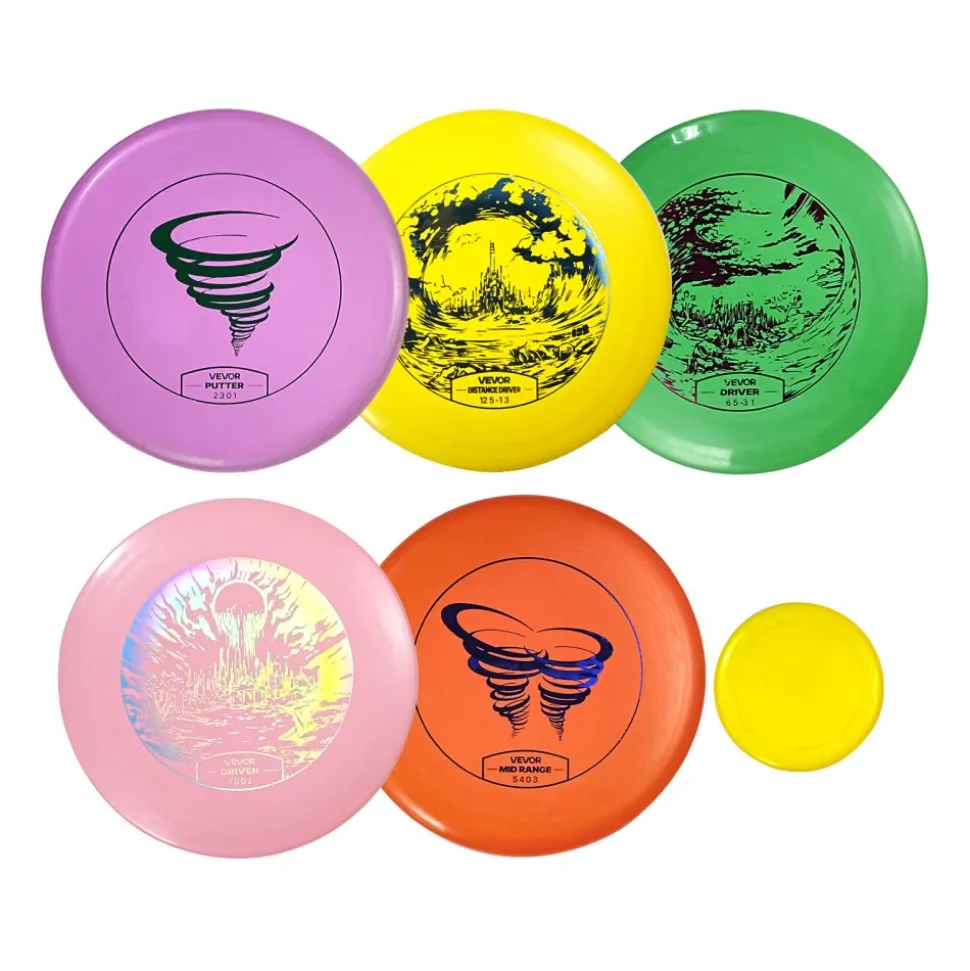 VEVOR Disc Golf Set, 5 PCS Beginners Flying Discs, Disc Golf Starter Set for Full-Body Strength Training, with Putter, Mid-Range, Driver, Mini Marker, for Outdoor Backyard, Lawn, Beach
