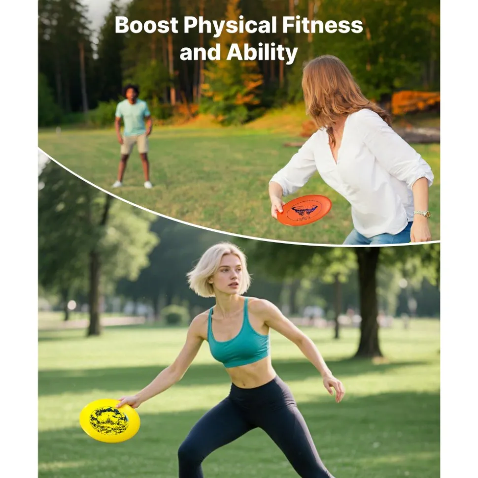 VEVOR Disc Golf Set, 5 PCS Beginners Flying Discs, Disc Golf Starter Set for Full-Body Strength Training, with Putter, Mid-Range, Driver, Mini Marker, for Outdoor Backyard, Lawn, Beach