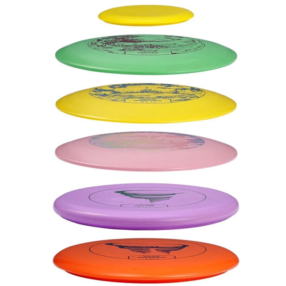 VEVOR Disc Golf Set, 5 PCS Beginners Flying Discs, Disc Golf Starter Set for Full-Body Strength Training, with Putter, Mid-Range, Driver, Mini Marker, for Outdoor Backyard, Lawn, Beach