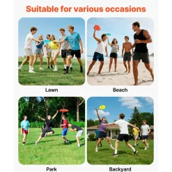 VEVOR Disc Golf Set, 12 PCS Flying Discs for Beginners, Disc Golf Starter Set, with Putter, Mid-Range, Driver, Including Mini Marker, Portable Backpack, for Outdoor Backyard, Lawn, Beach, and Park