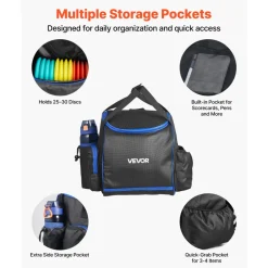 VEVOR Disc Golf Set, 12 PCS Flying Discs for Beginners, Disc Golf Starter Set, with Putter, Mid-Range, Driver, Including Mini Marker, Portable Backpack, for Outdoor Backyard, Lawn, Beach, and Park