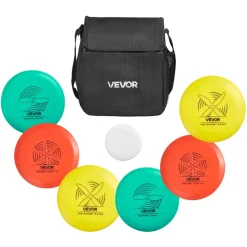 VEVOR Disc Golf Set, 6 PCS Flying Discs for Beginners, Disc Golf Starter Set, with Putter, Mid-Range, Driver, Including Mini Marker, Portable Backpack, for Outdoor Backyard, Lawn, Beach, and Park