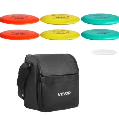 VEVOR Disc Golf Set, 6 PCS Flying Discs for Beginners, Disc Golf Starter Set, with Putter, Mid-Range, Driver, Including Mini Marker, Portable Backpack, for Outdoor Backyard, Lawn, Beach, and Park