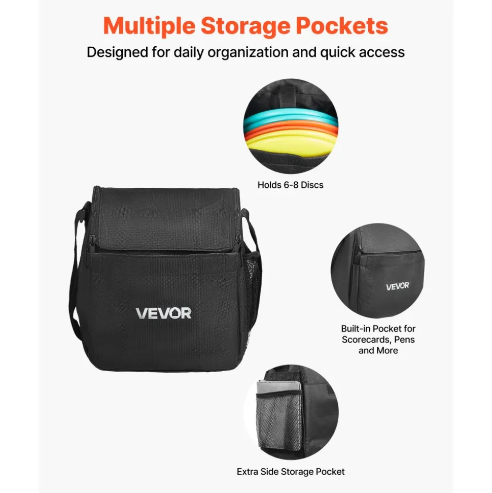 VEVOR Disc Golf Set, 6 PCS Flying Discs for Beginners, Disc Golf Starter Set, with Putter, Mid-Range, Driver, Including Mini Marker, Portable Backpack, for Outdoor Backyard, Lawn, Beach, and Park