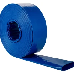 VEVOR Discharge Hose, 3" x 105', PVC Lay Flat Hose, Heavy Duty Backwash Drain Hose with Clamps, Weather-proof & Burst-proof, Ideal for Swimming Pool & Water Transfer, Blue