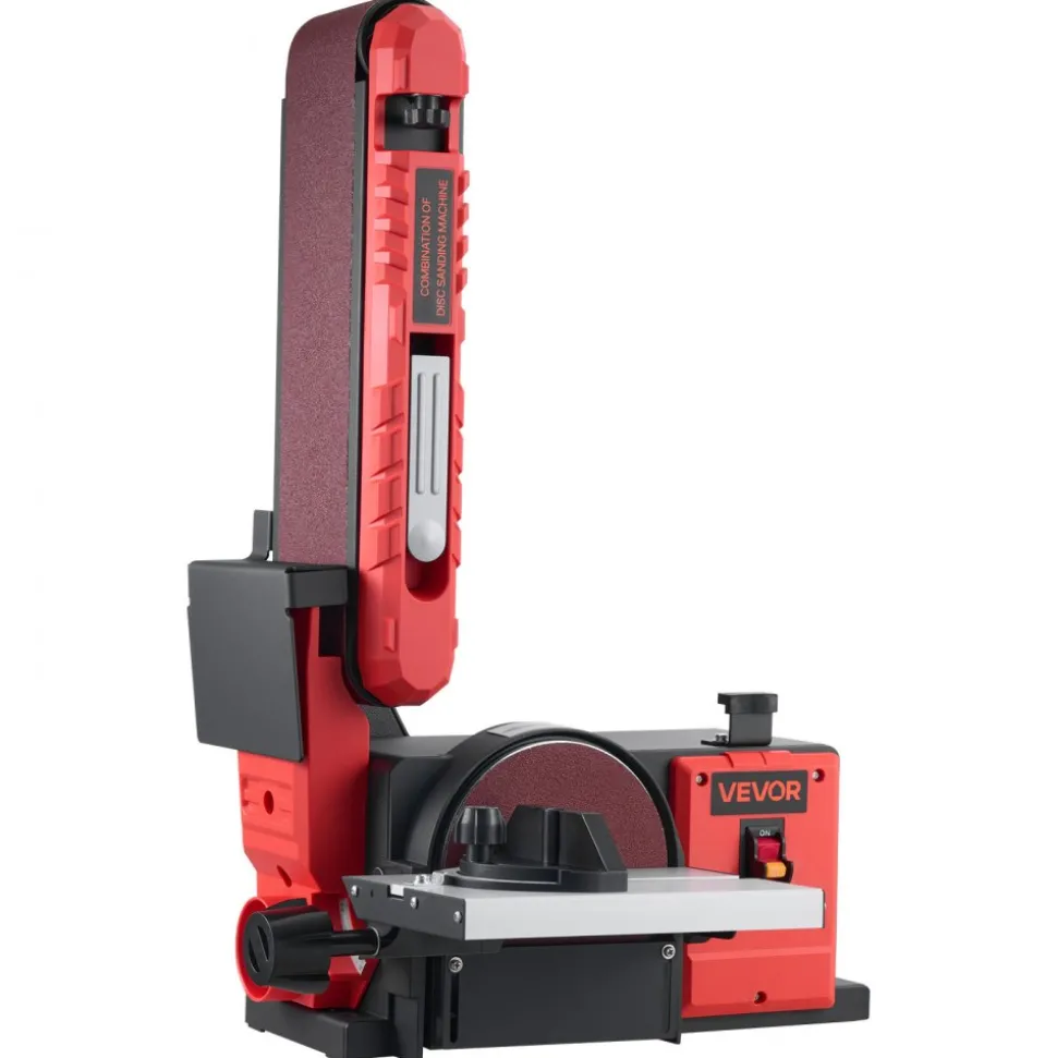 VEVOR 6" Disc Sander & 4" x 36" Belt Sander, 400W Professional Belt Disc Sanders Combo with 0 - 45° Adjustable Worktable & Dust Collection Port for Woodworking, Knife Sharpening, DIY Crafting