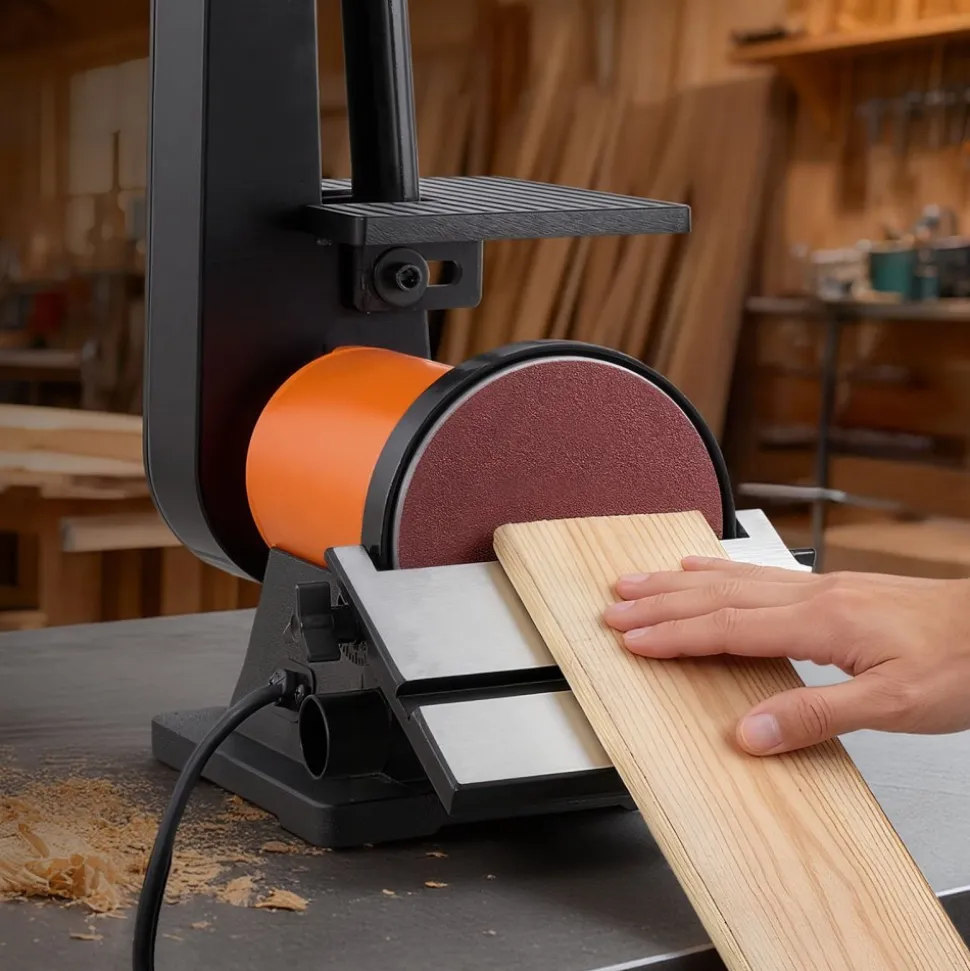 VEVOR 6" Disc Sander & 2" x 42" Belt Sander, 420W Professional Bench Belt Disc Sanders Combo with Multiple Angle Adjustments for DIY Woodworking, Furniture Refinishing, Knife Sharpening