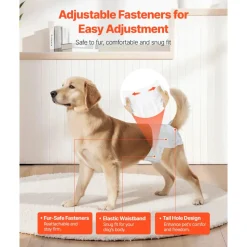 VEVOR Disposable Dog Diapers, Super Absorbent Female Dog Diapers, 360° Leak-Proof Female Doggy Pet Diaper with Wetness Indicator for Heat Period, Training, Incontinence - M, 144 Count (2 Packs of 72)