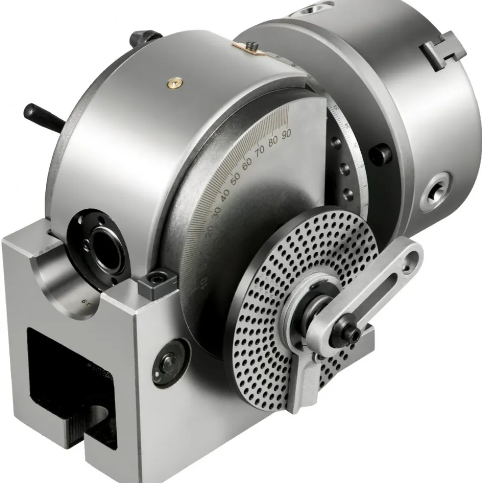 VEVOR Dividing Head BS-1 Dividing Head Set 6" 3-jaw Chuck Semi Universal Milling Set with 6" Chuck+Tailstock+Dividing Plates for Milling Grinding Drilling Machine