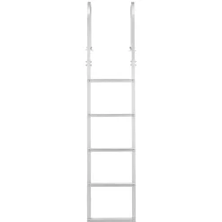 VEVOR Dock Ladder, Removable 5 Steps, 500 lbs Load Capacity, Aluminum Alloy Pontoon Boat Ladder with 3.1'' Wide Step & Nonslip Rubber Mat, Easy to Install for Ship/Lake/Pool/Marine Boarding