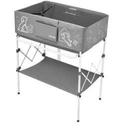 VEVOR Dog Bathtub, Elevated Dog Bath Tub, Collapsible Pet Bathing Grooming Wash Station, Portable Foldable Space-saving, with Built-In Drain Hose for Small and Medium Pet Cat Indoor & Outdoor, Gray