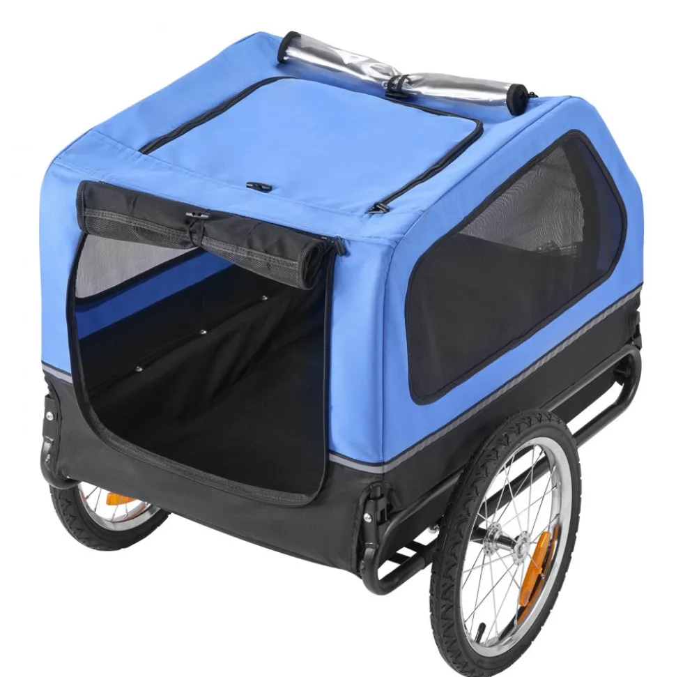VEVOR Dog Bike Trailer, Supports up to 88 lbs, Pet Cart Bicycle Carrier for Small & Large Dogs, Easy Folding Frame with Quick Release Wheel, Universal Bicycle Coupler, Reflector, Flag, Internal Leash