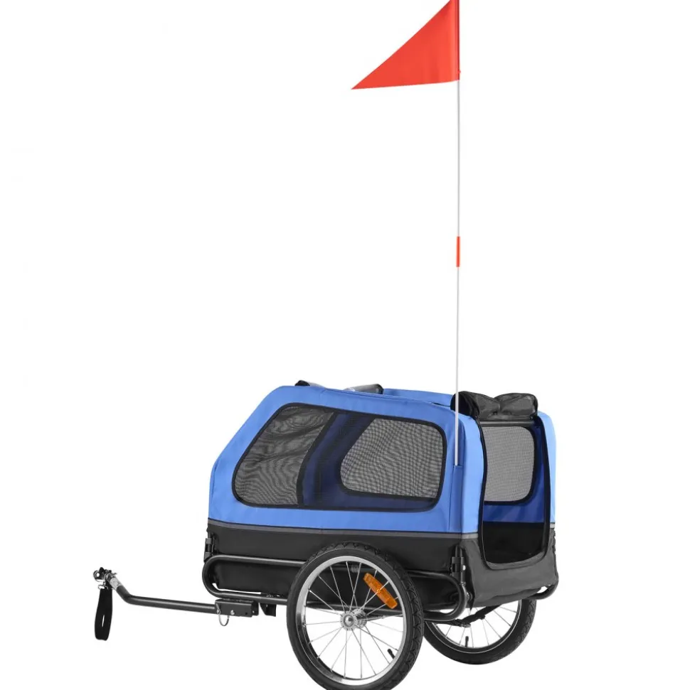 VEVOR Dog Bike Trailer, Supports up to 88 lbs, Pet Cart Bicycle Carrier for Small & Large Dogs, Easy Folding Frame with Quick Release Wheel, Universal Bicycle Coupler, Reflector, Flag, Internal Leash