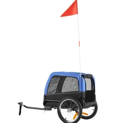 VEVOR Dog Bike Trailer, Supports up to 66 lbs, Pet Cart Bicycle Carrier for Small & Medium Dogs, Easy Folding Frame with Quick Release Wheel, Universal Bicycle Coupler, Reflector, Flag, Internal Leash