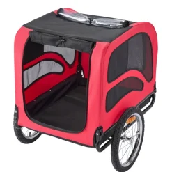 VEVOR Dog Bike Trailer, Supports up to 100 lbs, Pet Cart Bicycle Carrier for Small & Large Dogs, Easy Folding Frame with Quick Release Wheel, Universal Bicycle Coupler, Reflector, Flag, Internal Leash