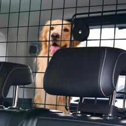 VEVOR Dog Car Barrier, 38"-66.3" Adjustable Car Divider for Trunk Cargo Area, Universal-Fit Back Seat Heavy-Duty Wire Mesh Dogs Separator Guard Net, Vehicle Pet Barrier for Sedans, Trucks and SUVs