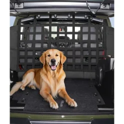 VEVOR Dog Car Barrier, Mesh Cargo Pet Net for Jeep Wrangler JK 2007-2017 JL 20018-2024, Vehicle Pet Barrier Fits Behind Rear Seat Cargo Area, Scratch and Tear-Resistant Polyester Mesh, Easy to Install