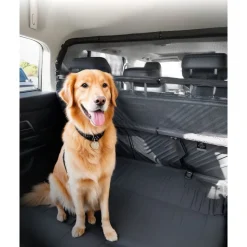 VEVOR Dog Car Barrier, 46" Wide Car Divider for Cargo Area, Vehicle Pet Barrier with See Through Net Mesh, Universal-Fit Dog Car Barrier for Small-Sized SUVs, Trucks and Vehicle, Black