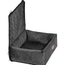 VEVOR Dog Car Seat, Dog Booster Seat for Car with A Storage Pocket, Clip-On Safety Leash, Sponge and PP Cotton Filling, Dog Car Bed for Small & Medium Dog up to 40lbs, Black