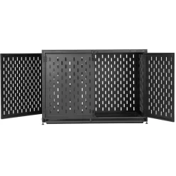 VEVOR Dog Crate Furniture, 42 Inch Heavy Duty Dog Kennel Furniture Indoor for Small & Medium Dogs, Steel Decorative Pet Cage House End Table with 3 Doors, Detachable Tray & Escape-Proof Locks, Black