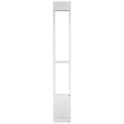 VEVOR Dog Door for Sliding Glass Door, 91 to 96 in Adjustable Height, Aluminum Alloy Frame with Metal Rotating Hinges, Lock Design, 10 1/4 x 16 1/4 in Flap, Sliding Glass Pet Door for Renters