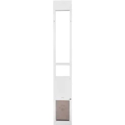 VEVOR Dog Door for Sliding Glass Door, 91 to 96 in Adjustable Height, Aluminum Alloy Frame with Metal Rotating Hinges, Lock Design, 10 1/4 x 16 1/4 in Flap, Sliding Glass Pet Door for Renters