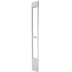 VEVOR Dog Door for Sliding Glass Door, 91 to 96 in Adjustable Height, Aluminum Alloy Frame with Metal Rotating Hinges, Lock Design, 8 1/4 x 12 1/4 in Flap, Sliding Glass Pet Door for Renters