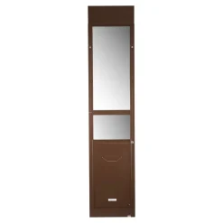 VEVOR Dog Door for Sliding Glass Door, 75 7/8 to 80 11/16 in Adjustable Height, Aluminum Alloy Frame with Rotating Hinges, Lock Design, 13 5/8 x 23 5/8 in Flap, Sliding Glass Pet Door for Renters