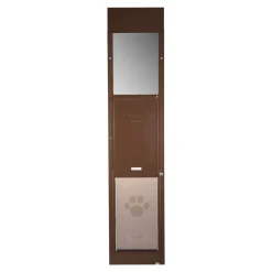 VEVOR Dog Door for Sliding Glass Door, 75 7/8 to 80 11/16 in Adjustable Height, Aluminum Alloy Frame with Rotating Hinges, Lock Design, 13 5/8 x 23 5/8 in Flap, Sliding Glass Pet Door for Renters