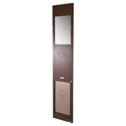 VEVOR Dog Door for Sliding Glass Door, 75 7/8 to 80 11/16 in Adjustable Height, Aluminum Alloy Frame with Rotating Hinges, Lock Design, 13 5/8 x 23 5/8 in Flap, Sliding Glass Pet Door for Renters