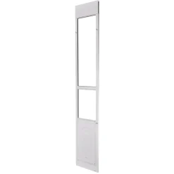 VEVOR Dog Door for Sliding Glass Door, 91 to 96 in Adjustable Height, Aluminum Alloy Frame with Metal Rotating Hinges, Lock Design, 13 5/8 x 23 5/8 in Flap, Sliding Glass Pet Door for Renters