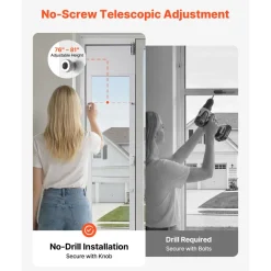 VEVOR Dog Door for Sliding Glass Door, 75 7/8