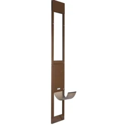 VEVOR Dog Door for Sliding Glass Door, 75 7/8 to 80 11/16 in Adjustable Height, Aluminum Alloy Frame with Rotating Hinges, Lock Design, 10 1/4 x 16 1/4 in Flap, Sliding Glass Pet Door for Renters
