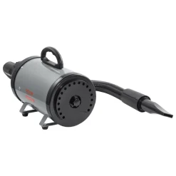 VEVOR Dog Dryer, 2000W/2.7HP Dog Blow Dryer, Pet Grooming Dryer with Adjustable Speed and Temperature Control, Pet Hair Dryer with 4 Nozzles and Extendable Hose, Grey and Black