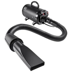 VEVOR Dog Dryer, 2000W/2.7HP Dog Blow Dryer, Pet Grooming Dryer with Adjustable Speed and Temperature Control, Pet Hair Dryer with 4 Nozzles and Extendable Hose, Black